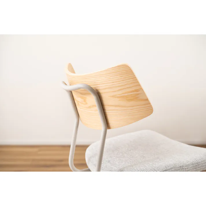 チェア/色:グレー / 幅46×奥行53.5×高さ78.5×座面高47cm / ダイニングチェア 幅46 椅子 おしゃれ 木製 北欧 食卓椅子 肘無し 可愛い デスクチェア 一人掛け 単品販売 ナチュラル シンプル ファブリック イス 韓国風 組立式 【送料込み】