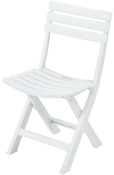 フォールディングチェア／色：ホワイト　／　幅41.5×奥行46×高さ78.5×座面高42.5cm　／　椅子 イス ダイニング 折りたたみ 省スペース コンパクト 収納 ダイニング リビング  ガーデン アウトドア キャンプ スリム シンプル ポリプロピレン 軽量 持ち運び　完成品 【送料込み】