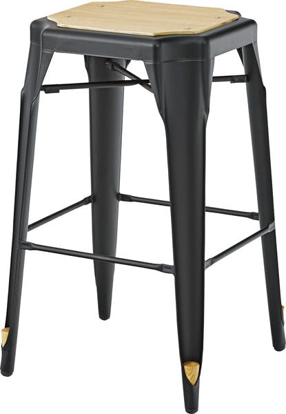 ハイスツール／色：ブラック　／　幅44×奥行42×高さ72cm　／　カウンター スチール 椅子 チェア おしゃれ カフェ スタッキングチェア　完成品 【送料込み】