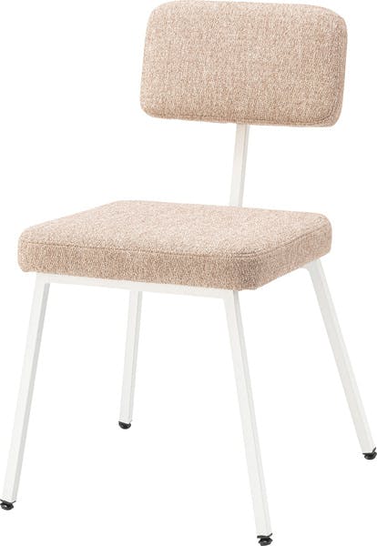 チェア／色：ベージュ　／　幅48.5×奥行53×高さ77×座面高45.5cm　／　おしゃれ スチール 椅子 ダイニング　組立式 【送料込み】