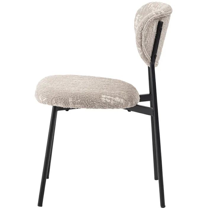 チェア/色:ライトグレー / 幅45.5×奥行56×高さ78×座面高47cm / チェア 椅子 イス シンプル モダン スタイリッシュ おしゃれ ダイニング リビング カフェ スチール脚 かわいい アンティーク デザイン 軽量 軽い スチール ファブリック 布地 背もたれ 組立式 【送料込み】