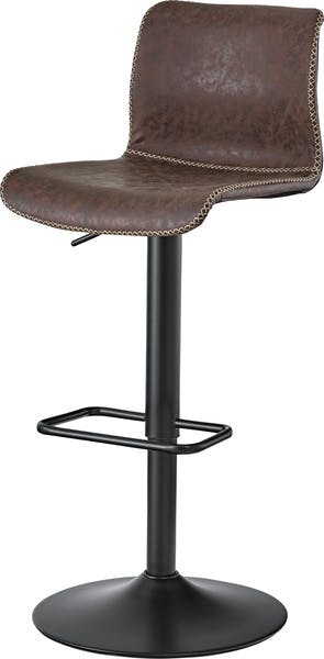 カウンターチェア／色：ブラウン　／　幅43×奥行48×高さ86-107×座面高57-78cm　／　昇降機能 高さ調節 カウンター用 回転 椅子 ハイチェア おしゃれ カフェ　組立式 【送料込み】