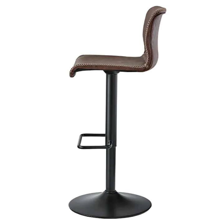 カウンターチェア/色:ブラウン / 幅43×奥行48×高さ86-107×座面高57-78cm / 昇降機能 高さ調節 カウンター用 回転 椅子 ハイチェア おしゃれ カフェ 組立式 【送料込み】