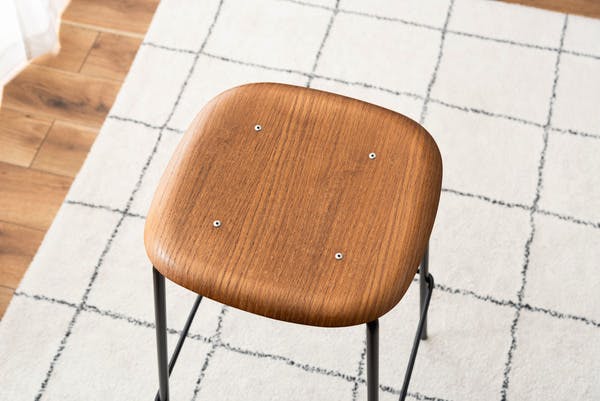ハイスツール／色：ライトブラウン ／ 幅43×奥行43×高さ74.5cm