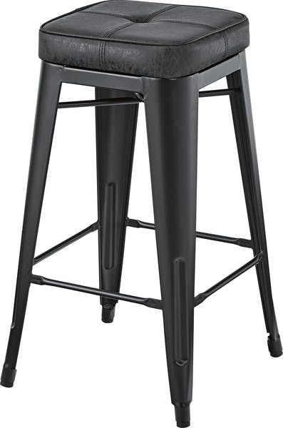 ハイスツール／色：ブラック ／ 幅41×奥行41×高さ70cm ／ スチール