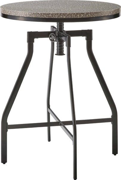 ハイテーブル／色：　／　幅80×奥行80×高さ92~108cm　／　スチール 丸テーブル 円形 カフェ　組立式 【送料込み】