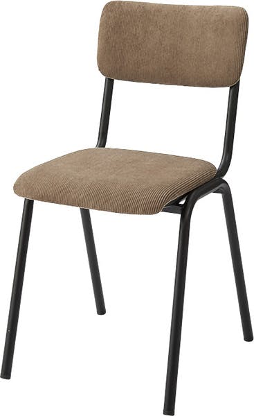 チェア／色：ブラウン　／　幅44×奥行55×高さ82×座面高47cm　／　ダイニングチェア 椅子 イス デスクチェア コーデュロイ スチール おしゃれ かわいい 北欧 シンプル　組立式 【送料込み】