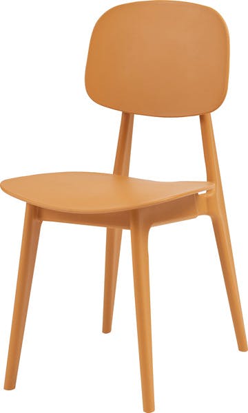 オーディナリー チェア／色：イエロー　／　幅42.5×奥行51×高さ81.5×座面高42.5cm　／　ダイニングチェア 椅子 ダイニング リビング 食卓 曲線 個性的 おしゃれ カフェ ポリプロピレン 軽量 持ち運び 収納 お手入れ簡単　組立式 【送料込み】