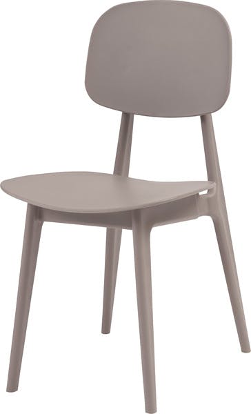 オーディナリー チェア／色：グレー　／　幅42.5×奥行51×高さ81.5×座面高42.5cm　／　ダイニングチェア 椅子 ダイニング リビング 食卓 曲線 個性的 おしゃれ カフェ ポリプロピレン 軽量 持ち運び 収納 お手入れ簡単　組立式 【送料込み】