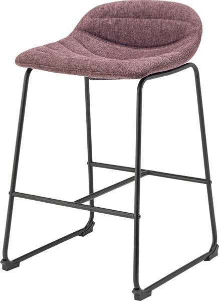 カウンターチェア／色：パープル　／　幅48.5×奥行50×高さ77.5×座面高66cm　／　ハイチェア おしゃれ スチール 椅子 　組立式 【送料込み】