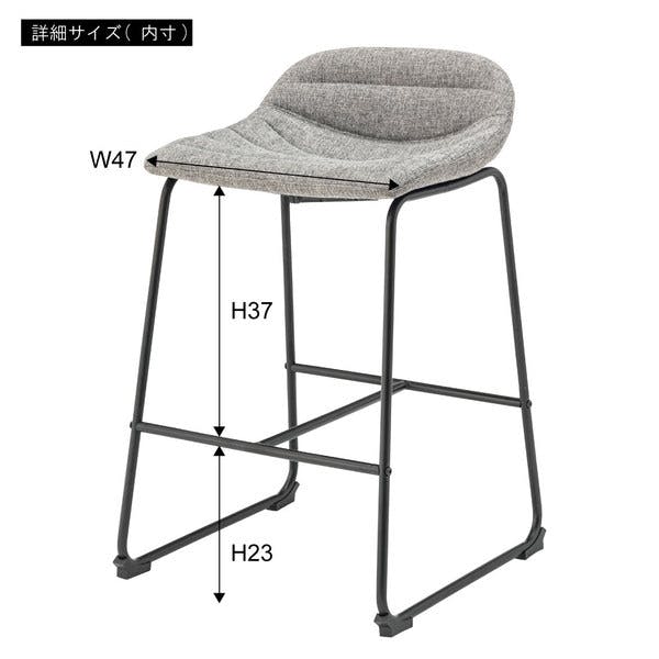 カウンターチェア／色：パープル ／ 幅48.5×奥行50×高さ77.5×座面高