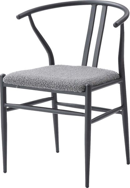 チェア／色：ダークグレー　／　幅54×奥行54×高さ76.5×座面高45cm　／　イス 椅子 ダイニング リビング シンプル モダン グレー おしゃれ アイアン アイコニック　完成品 【送料込み】