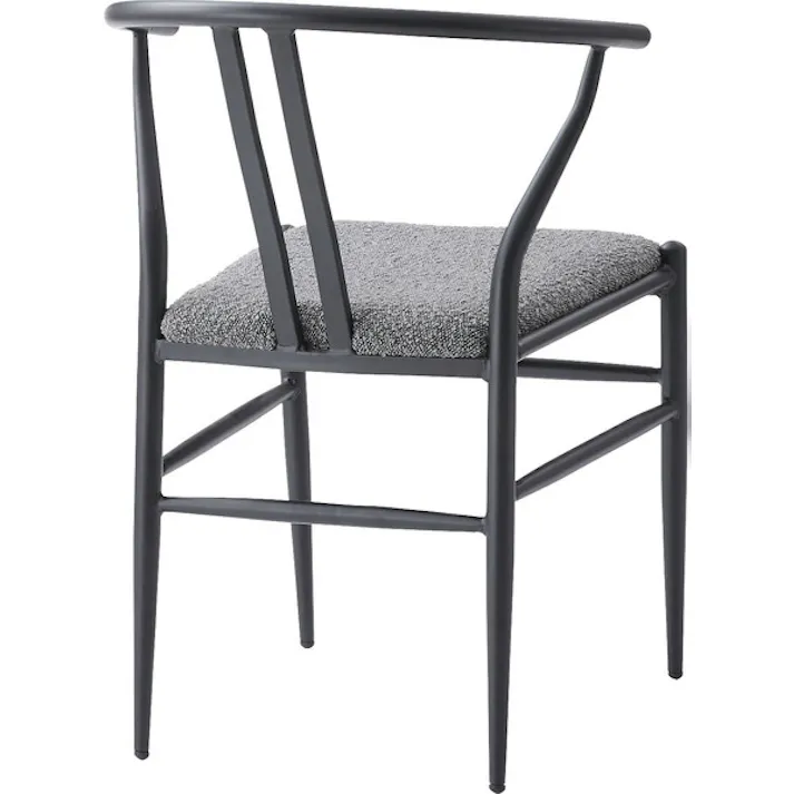 チェア/色:ダークグレー / 幅54×奥行54×高さ76.5×座面高45cm / イス 椅子 ダイニング リビング シンプル モダン グレー おしゃれ アイアン アイコニック 完成品 【送料込み】