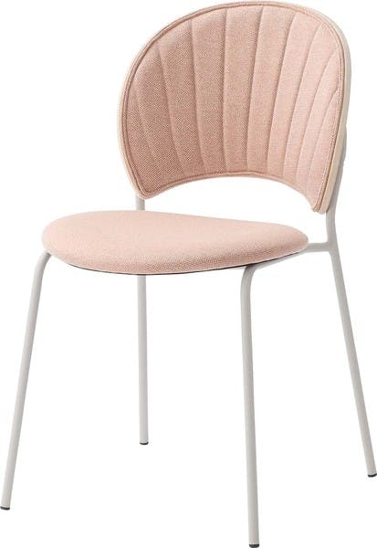 チェア／色：コーラル　／　幅45×奥行54.5×高さ77×座面高45cm　／　チェア 椅子 イス ダイニングチェア デスクチェア おしゃれ 幅45 座面高45 北欧 韓国 韓国風 かわいい シェル シェル型 ペールカラー 一人掛け ドレッサー　組立式 【送料込み】