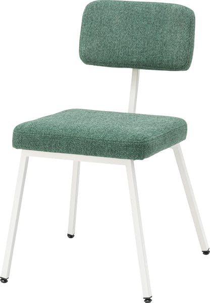 チェア／色：グリーン　／　幅48.5×奥行53×高さ77×座面高45.5cm　／　おしゃれ スチール 椅子 ダイニング　組立式 【送料込み】