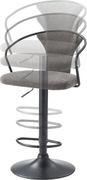 カウンターチェア／色：ダークグレー ／ 幅50.5×奥行50×高さ87~108×座