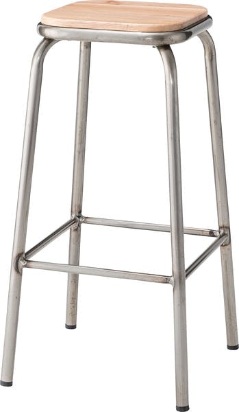 ハイスツール／色：シルバー ／ 幅39×奥行39×高さ71cm ／ カウンター