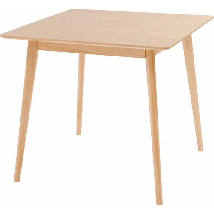スクエアテーブル/色:ナチュラル / 幅80×奥行80×高さ72cm / カフェ 角 ダイニング コンパクト円形 丸型 省スペース シンプル モダン 北欧 木製 韓国インテリア 組立式 【送料込み】
