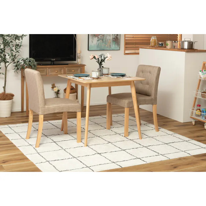 スクエアテーブル/色:ナチュラル / 幅80×奥行80×高さ72cm / カフェ 角 ダイニング コンパクト円形 丸型 省スペース シンプル モダン 北欧 木製 韓国インテリア 組立式 【送料込み】