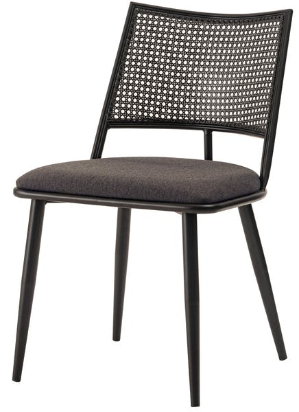 チェア／色：ダークグレー　／　幅49×奥行57×高さ78×座面高46cm　／　椅子 イス いす シンプル　完成品 【送料込み】