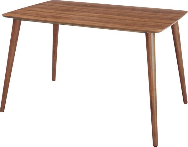 ダイニングテーブル／色：ブラウン　／　幅120×奥行75×高さ70cm　／　カフェ 北欧 おしゃれ ナチュラル 机　ねじ込み式 【送料込み】