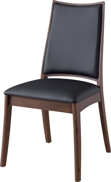 ルーシー ダイニングチェア／色：ブラック　／　幅47.5×奥行55.5×高さ92×座面高45cm　／　イス 椅子 ダイニング リビング　完成品 【送料込み】