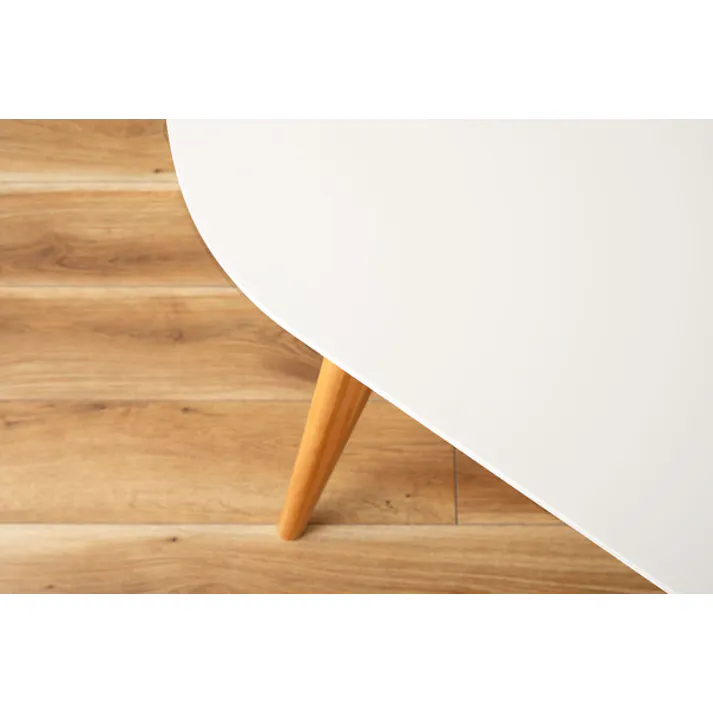 ダイニングテーブル/色:ホワイト / 幅85×奥行60×高さ72cm / カフェ コンパクト 壁寄せ 壁付け かまぼこ型 半円 省スペース シンプル モダン 北欧 木製 2人掛け 4人掛け おしゃれ リビング 組立式 【送料込み】