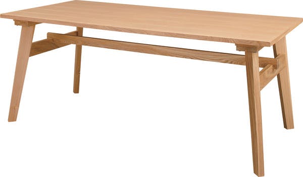 ダイニングテーブル／色：ナチュラル　／　幅160×奥行80×高さ65cm　／　ダイニング カフェ 北欧 おしゃれ ナチュラル 机　組立式 【送料込み】