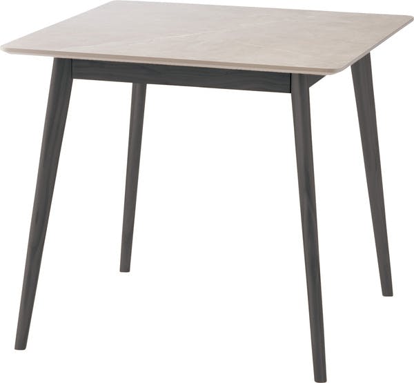 スクエアテーブル／色：グレー　／　幅80×奥行80×高さ72cm　／　大理石調 韓国インテリア シンプル おしゃれ スタイリッシュ 正方形 ダイニング 机 つくえ 食卓 韓国 北欧 ストーン かわいい コンパクト　組立式 【送料込み】