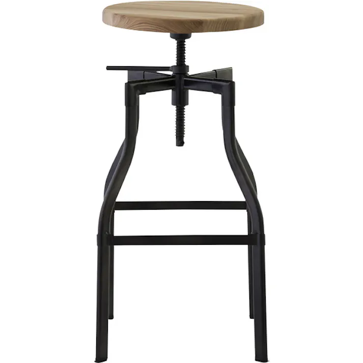 グリット カウンタースツール/色:ナチュラル / 幅35.5×奥行35.5×高さ66-79(座面φ34.5)cm / ハイチェア カウンター イス 椅子 スチール ダイニング リビング シンプル モダン 完成品 【送料込み】