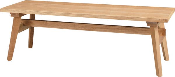 モティ ベンチ／色：ナチュラル　／　幅120×奥行36×高さ36cm　／　イス 椅子 ダイニング リビング 長いす 天然木　組立式 【送料込み】