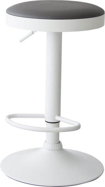 カウンタースツール／色：ホワイト　／　幅39×奥行39×高さ61-82cm　／　回転式 昇降機能 ハイチェア イス 椅子 ダイニング リビング　組立式 【送料込み】
