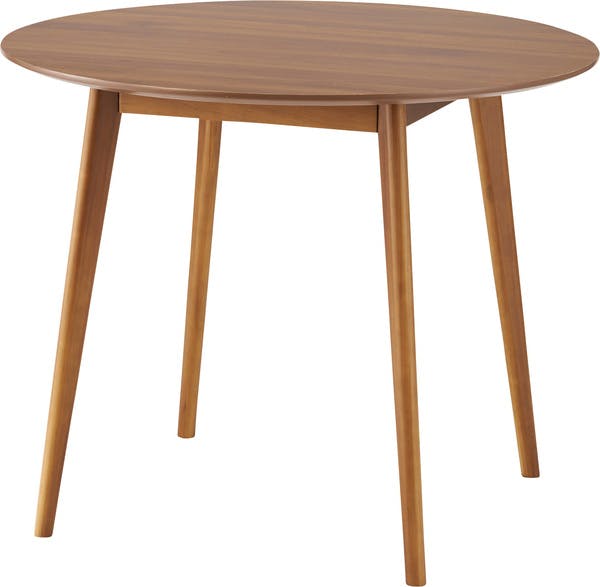 ラウンドテーブル／色：ブラウン　／　幅90×奥行90×高さ72cm　／　カフェ 丸 ダイニング コンパクト円形 丸型 省スペース シンプル モダン 北欧 木製 韓国インテリア　組立式 【送料込み】