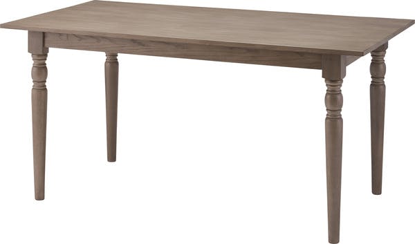 ダイニングテーブル／色：グレー　／　幅150×奥行80×高さ72cm　／　長方形 四角 天然木 木製 ブラウン シンプル クラシック シャビーシック アンティーク 食卓机 おしゃれ　組立式 【送料込み】