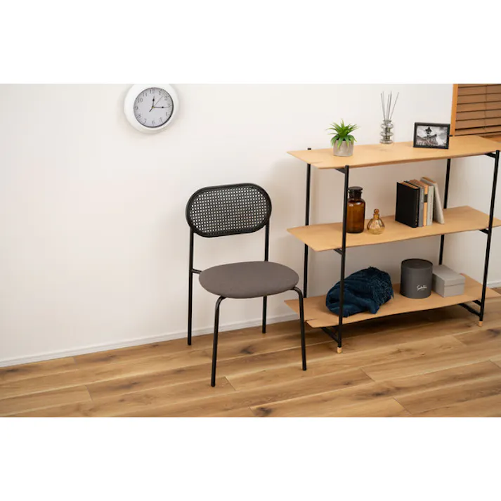 チェア/色:ダークグレー / 幅46×奥行48×高さ79×座面高44.5cm / 椅子 イス いす シンプル 完成品 【送料込み】