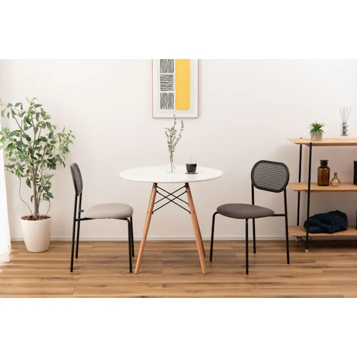チェア/色:ダークグレー / 幅46×奥行48×高さ79×座面高44.5cm / 椅子 イス いす シンプル 完成品 【送料込み】