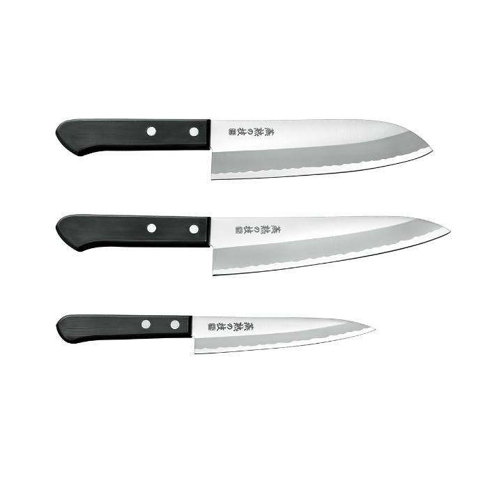 Coco & Juju 三徳160mm&牛刀 180mm&菜切包丁のセット Amazon | ステンレス6本セット包丁 セット シェフナイフ 三徳包丁
