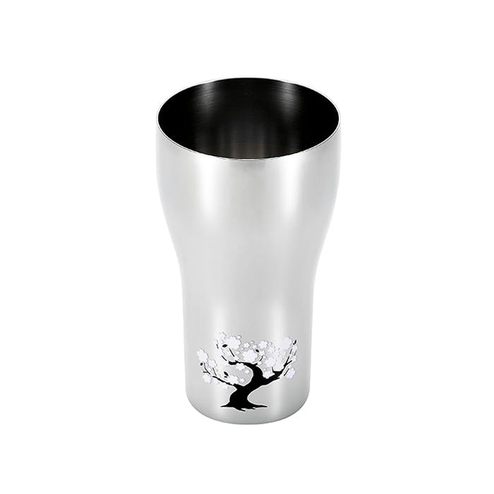 ステンレスタンブラー 燕熟の技 感温 ステンレスタンブラー 440ml 赤富士  桜 富士