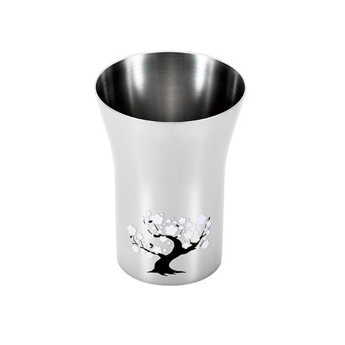 ステンレスタンブラー 燕熟の技 感温 ステンレスタンブラー 300ml 赤富士  桜 富士