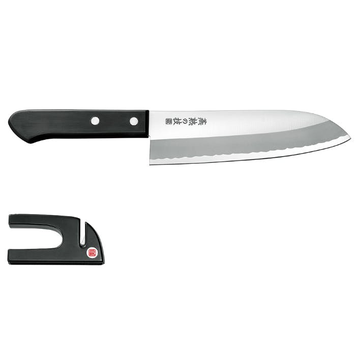 三徳包丁 165mm 研ぎ器付き 一般的家庭用 肉切り 魚の処理 野菜切り