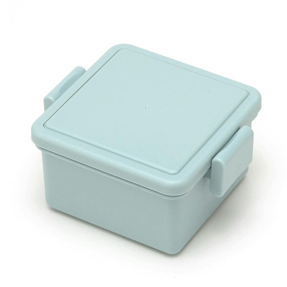 ジェルクール スクエア S 220ml イージークリップ 保冷剤一体型ランチボックス 三好製作所 GEL-COOL square S【お弁当箱 1段 保冷剤付き デザート入れ フルーツケース】 リネアブルー