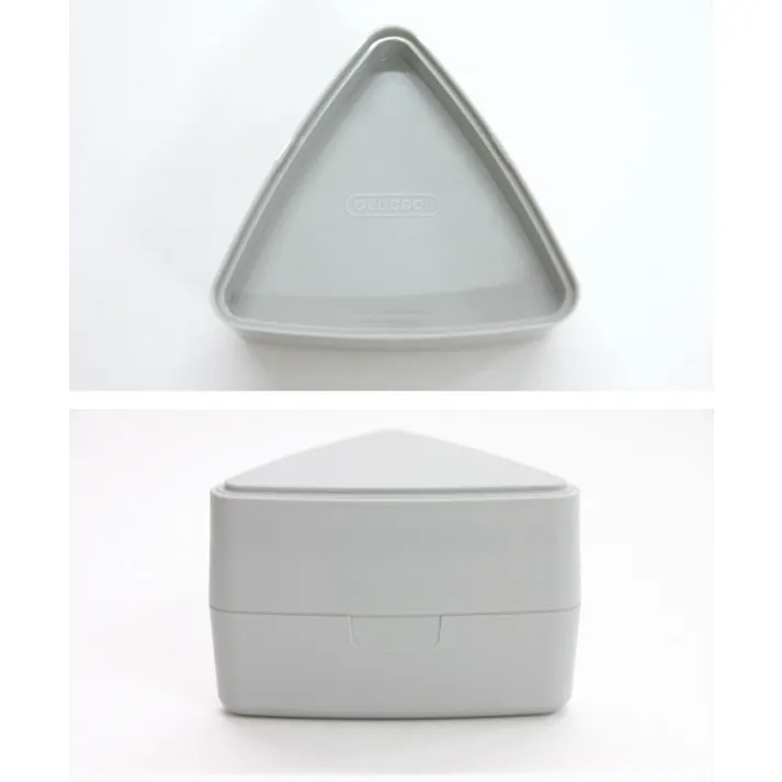 ジェルクール トライアングル おにぎりケース 保冷剤一体型ランチボックス 三好製作所 GEL-COOL triangle【おにぎり ケース 保冷 1個用 弁当箱 おにぎり入れ ランチグッズ 日本製】 ブルーグレー