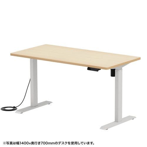 e電動昇降デスク(薄い木目)W1300×D600【受注生産品】