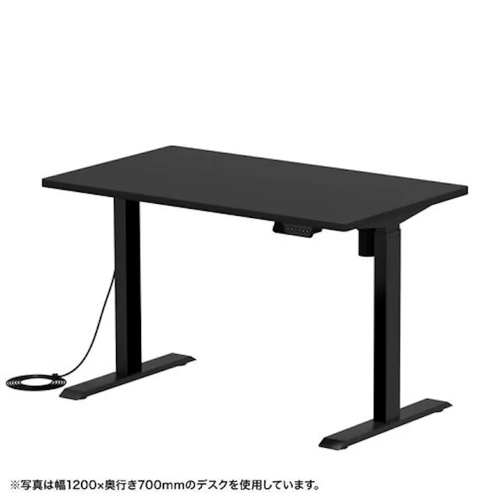 e電動昇降デスク(ブラック)W1250×D650【受注生産品】