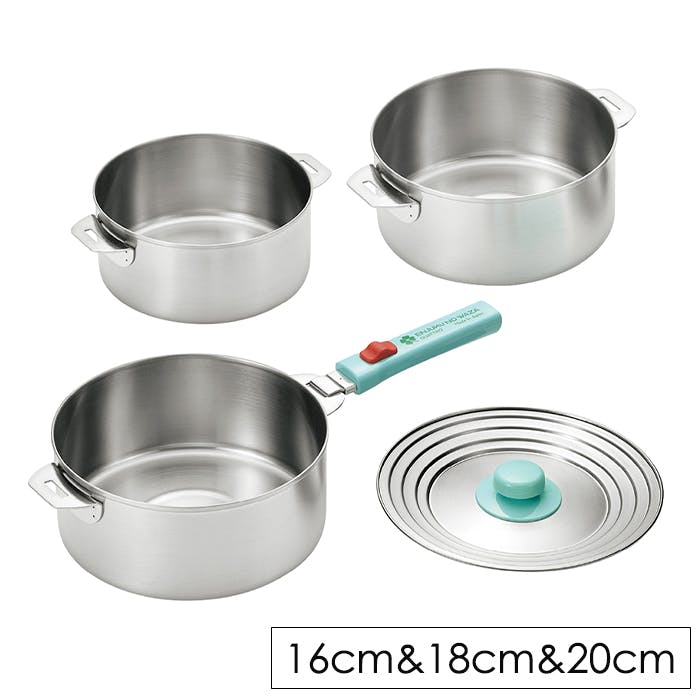 グラフィット鍋 16cm 18cm 20cm ハンドルのセット グラフィット鍋 16cm 18cm 20cm ハンドルのセット グラフィット