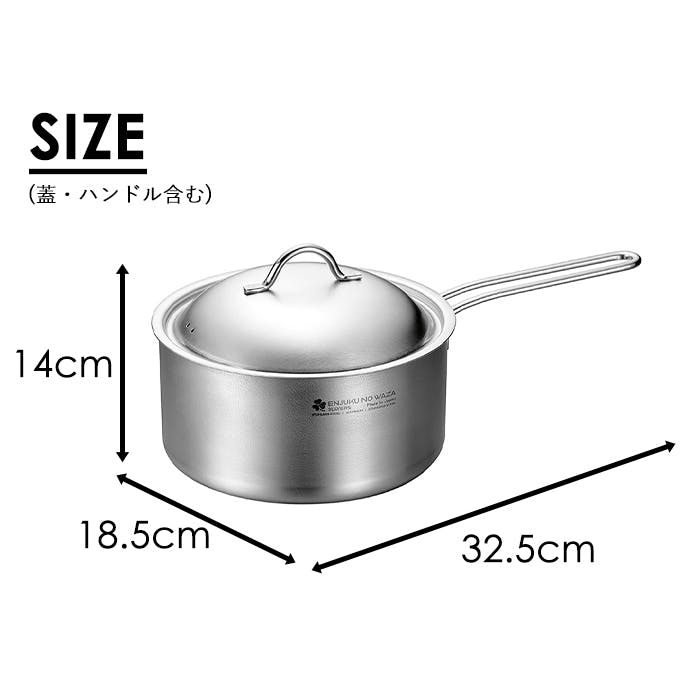片手鍋 18cm フタ付 IH対応 直火対応 アウトドア オーブン ステンレス