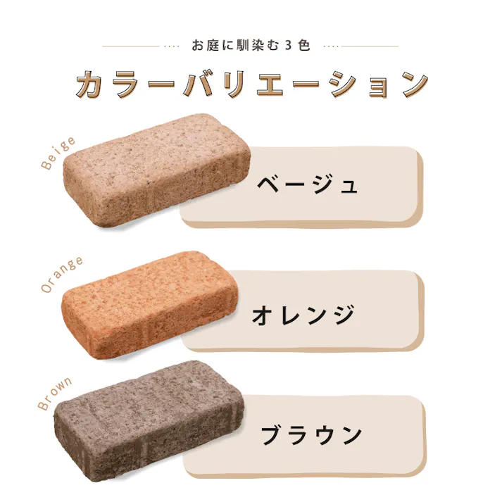【エコレンガ ブリック 】オレンジ 12個入 花壇 レンガ 置くだけ プランター ガーデニング 庭 エクステリア 煉瓦 ブリック ガーデン 敷石 おしゃれ かわいい アーザンブリックス