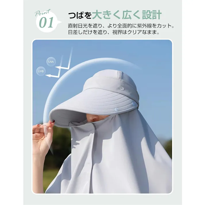日除け帽子 つば広帽子 ワイドブリムハット ケープ付き日除け帽子 大きいサイズ つば広 紫外線99%カット UVカット日焼け防止 ハット 無地 ウメンズ 大きめ 56~58cmフリーサイズ 折り畳み 日よけ 紫外線対策 飛ばない 綿 beige