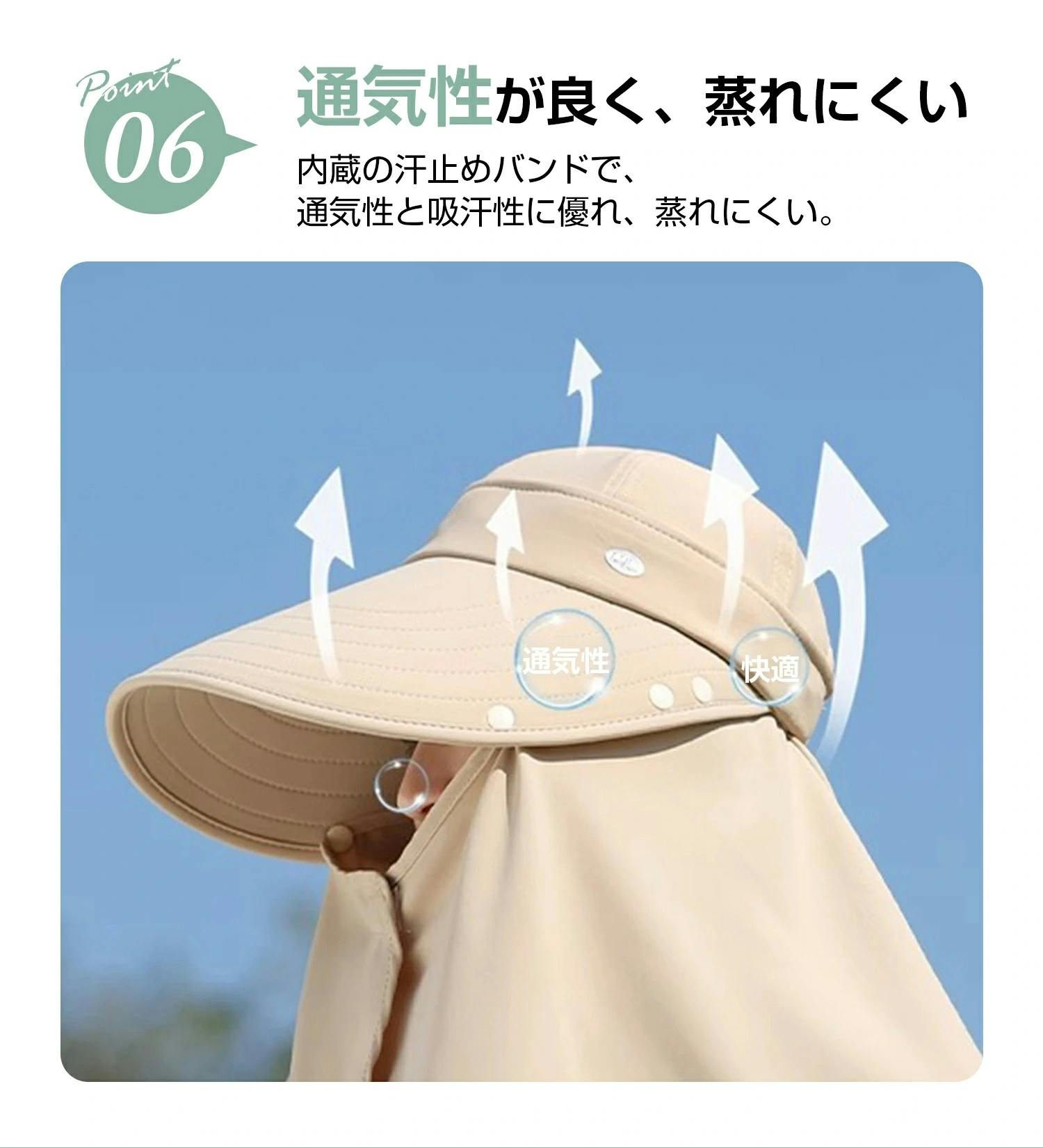 日除け帽子 つば広帽子 ワイドブリムハット ケープ付き日除け帽子