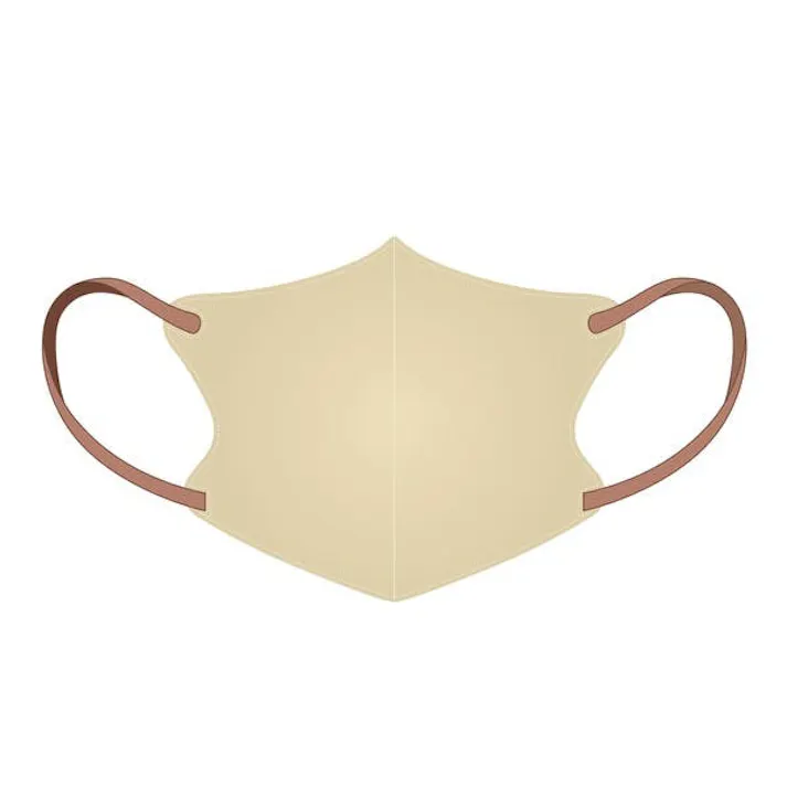 冷感3Dマスク 熱中症対策 STYLISH MASK【ベージュ 60枚(30枚×2箱セット)】 接触冷感 立体不織布マスク 小顔効果 医療用クラス PFE VFE BFE 【送料込み】 #4589775425752